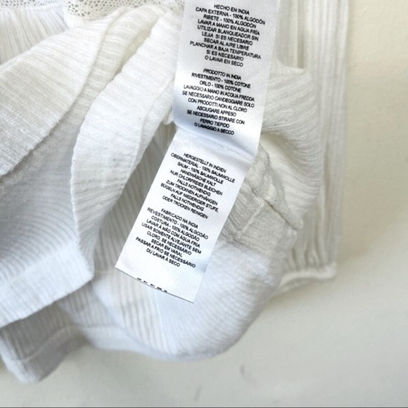 JOIE CARLEEN BOHO LACE CROCHET BLOUSE TOP WHITE S Romantic Cottagecore Victorian - Picture 12 of 12